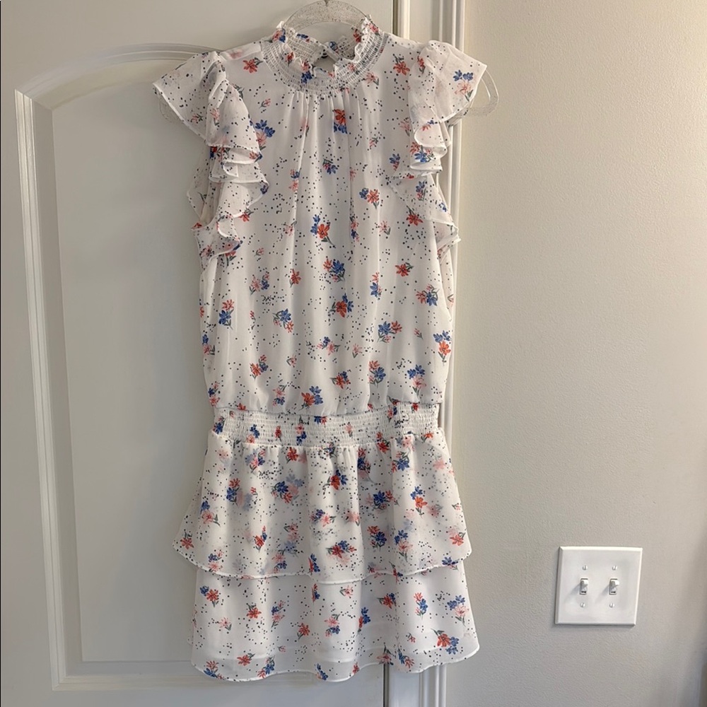 1. State White Ruffled Sundress